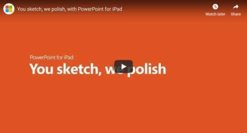 Microsoft PowerPoint on the iPad: Sketching Your Thoughts